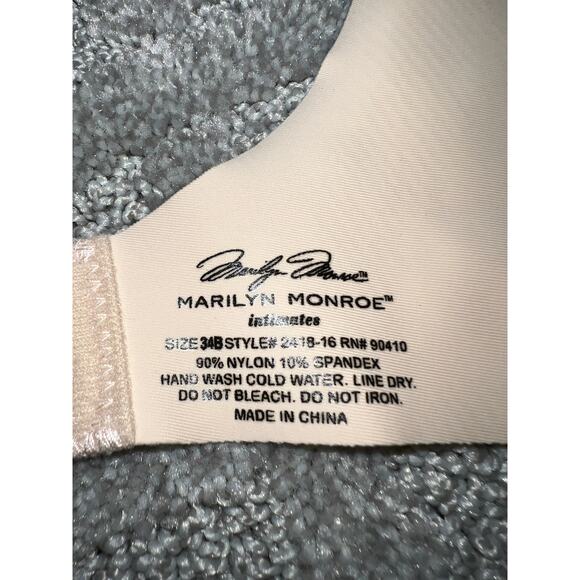 34B Bra Marilyn Monroe Intimates Padded Push Up Underwire Microfiber Smoothing - Picture 6 of 6